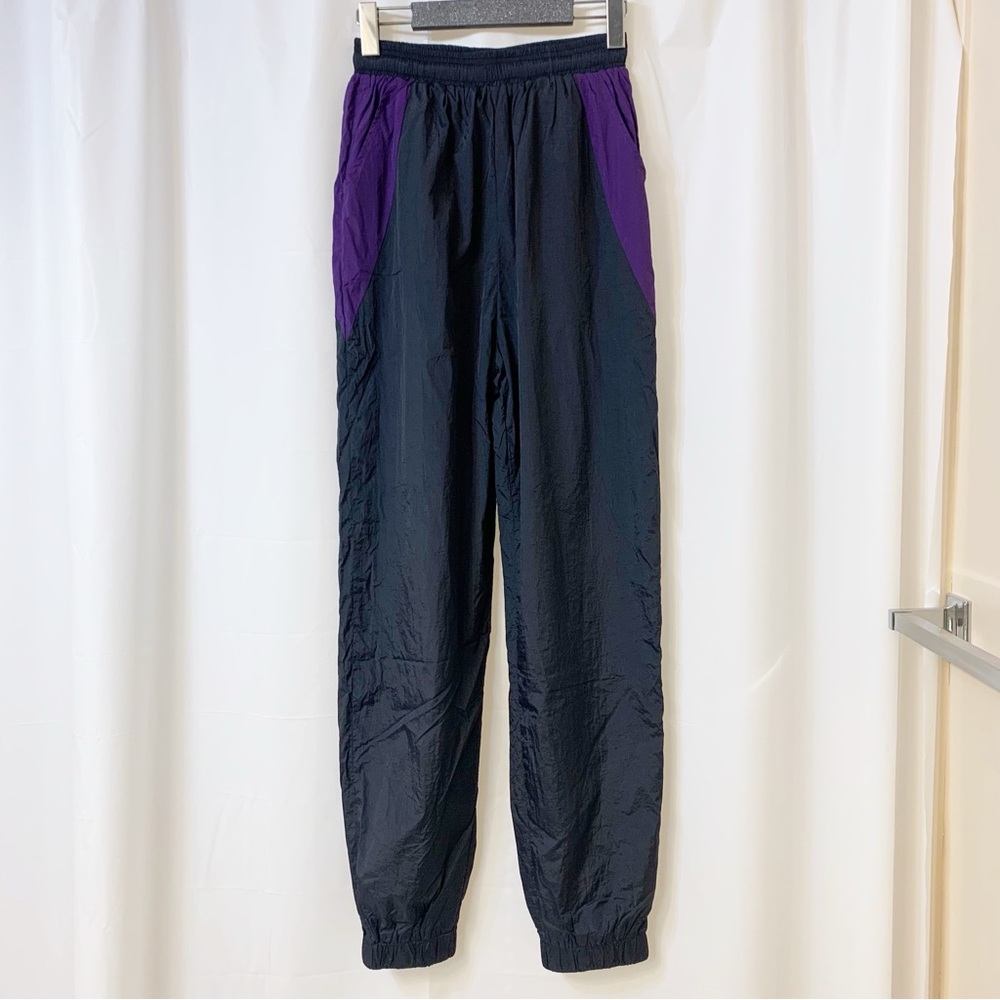Brunette The Label BTL SPORT The Serena Oversized Track Pant Purple Black XS/S